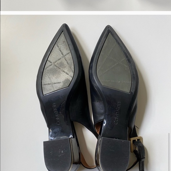 Calvin Klein Sling Back Kitten Heels - Picture 3 of 4